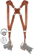 Dual Camera Harness Leather Camera Strap DSLR/SLR, All-Day Comfort by CCoiro