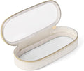 Soimeat Clear Travel Makeup Brush Holder, Leather Makeup Brush Toiletry Bag, Portable Cosmetic Brush Case, Transparent Waterproof Makeup Brush Storage Bag, White, Large by Soimeat