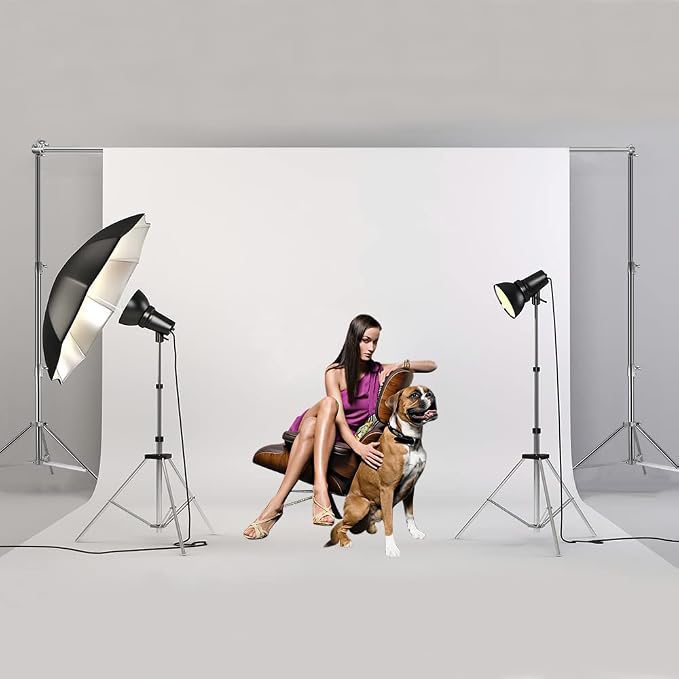 Stainless Steel Backdrop Stand 9.5ftx10ft Photo Stand for Backdrop Video Adjustable Background Support Stands for Portrait & Studio Photography, Photoshoot, Parties, Baby Shower, Birthday, Wedding - Image 9