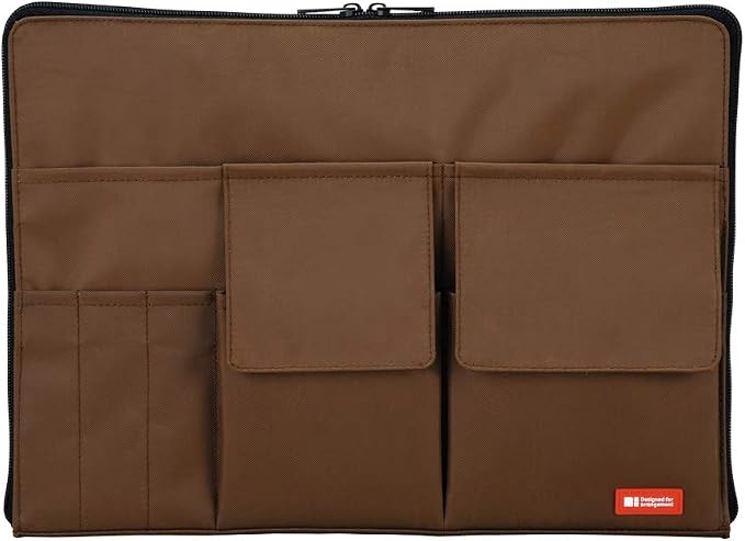 LIHIT LAB Laptop Sleeve with Storage Pockets (Bag-in-Bag), 10 x 13.8 Inches, Brown (A7554-9) by LIHITLAB