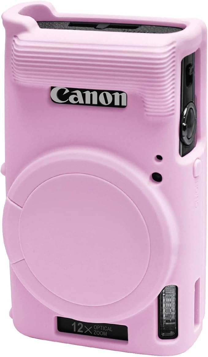 Easy Hood Camera Case for Canon ELPH 360/IXUS 285 HS/IXY 650 Camera,Pink | With Removable Lens Cover,Soft Silicone Protective Case,Anti-Scratch,Dustproof,Shockproof,Enhanced Grip,Camera Accessories by EasyHood
