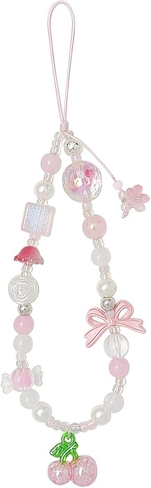cioatu Phone Charms Cute Cherry Butterfly Cell Phone Lanyard Strap Wrist Strap for Bag Airpods Camera Pendants Decor by Unknown