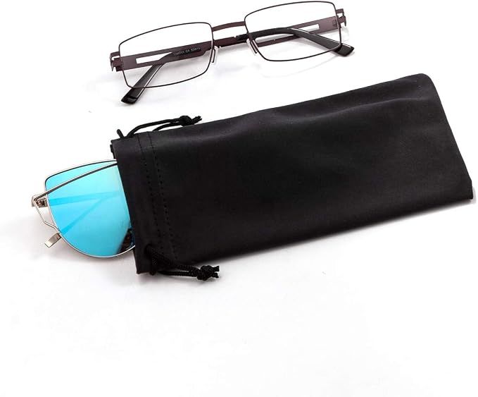 TRIUMPH VISION Glasses Case Soft Eyeglass Case Sunglass Pouch Cloth 3 Pack | Thick Microfiber Pouch Drawstring Pouch Eye Glass Bag Sunglasses Sleeve Storage, Lens Protection Cover,Cleaning Lens Screen - Image 4