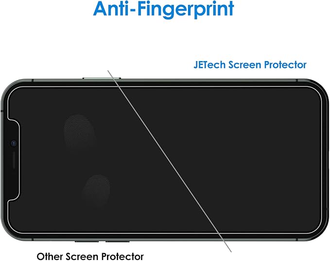 JETech Privacy Screen Protector for iPhone 11 Pro Max, 2+2 Pack | with Camera Lens Protector, Anti-Spy 9H Tempered Glass, Fingerprint ID Compatible - Image 7