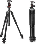Manfrotto 190X AS, 3-Section Aluminum Camera Tripod, Photo-Kit with Ball Head, Ground Level, Arca-Swiss Plate, Quick Power Lever Lock, 22lbs Payload, for DSLR and Mirrorless, Photo Shooting Supports by Unknown
