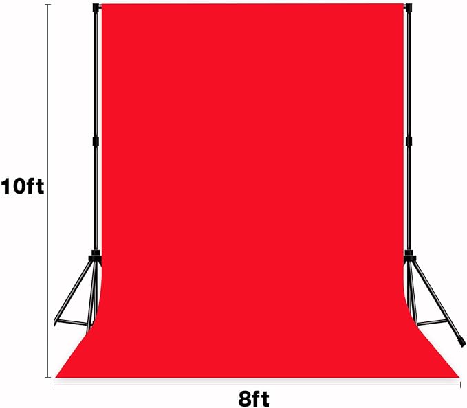 Red Photo Backdrop Cloth Professional Photography Background 8x10ft | Seamless Design eliminates Wrinkle Portrait Photography Wedding Dark Theme Decorations - Image 8