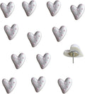 50 pcs of Cute Soft Wooden Board thumbtack with Golden Hearts can be Used for Photo Walls, memos, whiteboards, and Decorative thumbtack (Pink Wave Point) by SSYHQAX