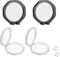 4 Pcs Octagonal Shape 3D Floating Display Case Frame Display Holder Stands Inner Round PE Film Storage Box for AA Coin Jewelry Challenge Coin Medal Antique 5 x 5 inch Black and White by JZTang