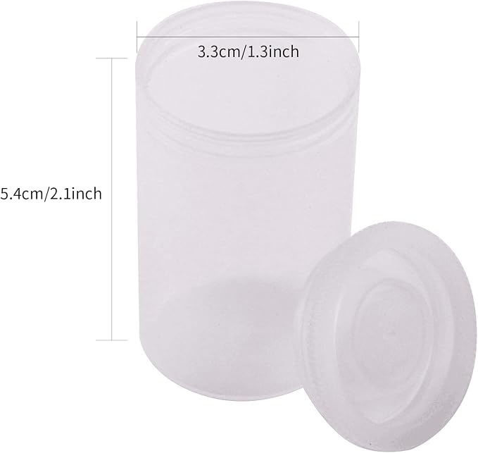 35mm Caliber Plastic Film Canisters-20pc (Clear) - Image 2