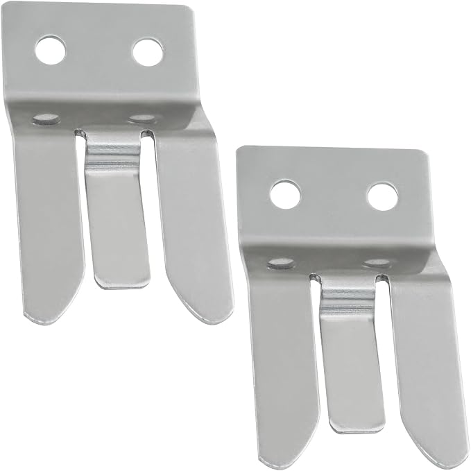 2Pcs Professional Dual-Mount CB Radio Mic Clip | Metal Screw Installation, For Car Truck Base Station, Includes Hardware Kit - Image 5
