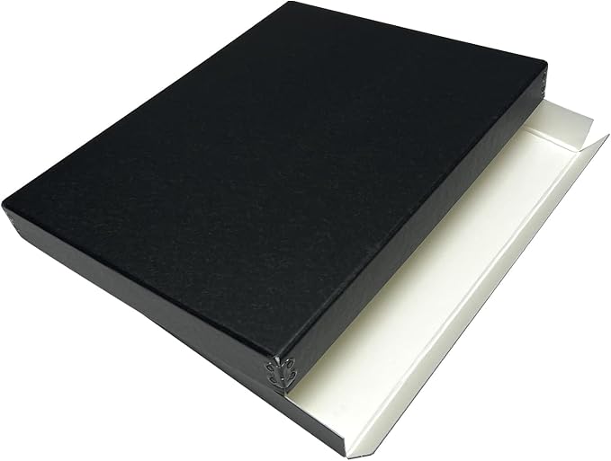 Lineco Museum Archival Storage Box, Drop Front, 11.75x15.25x1.5 in, Black | Acid-Free with Metal Edge, Preserves Picture Longevity, Organize Photos, Newspapers, Prints, Documents, Crafts, DIY - Image 8