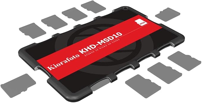 10 Slots Slim Credit Card Size TF Micro SD Card Case Holder | Lightweight,Portable,MSD Microsd Memory Card Case Storage Keeper Holder,for 10 TF MSD MicroSD MicroSDHC MicroSDXC Cards by Kiorafoto