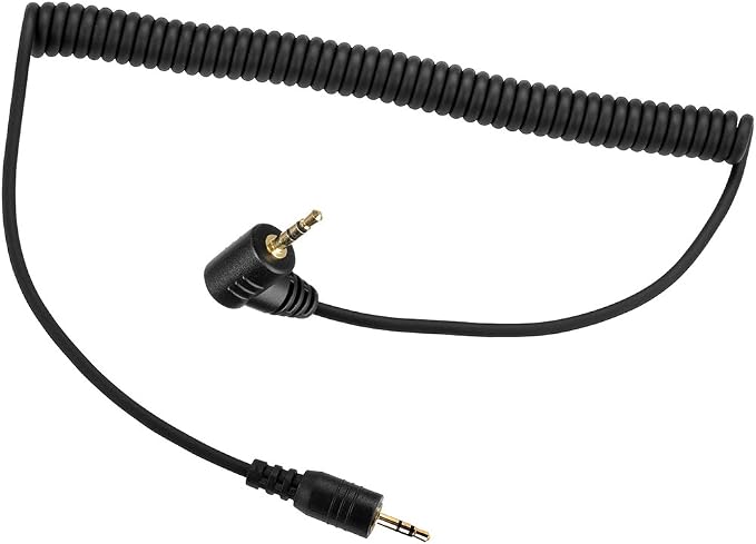 PHOLSY 2.5mm C6 Off-Camera Remote Cable Compatible with Canon Olympus Fuji | Compatible with Canon RP R6 Ra 90D 250D 200D 850D; Olympus E-M1X E-M1 II E-M1 III; Fuji GFX100 GFX50R XT3 XT4 XT30 X-Pro3 by PHOLSY%C2%AE