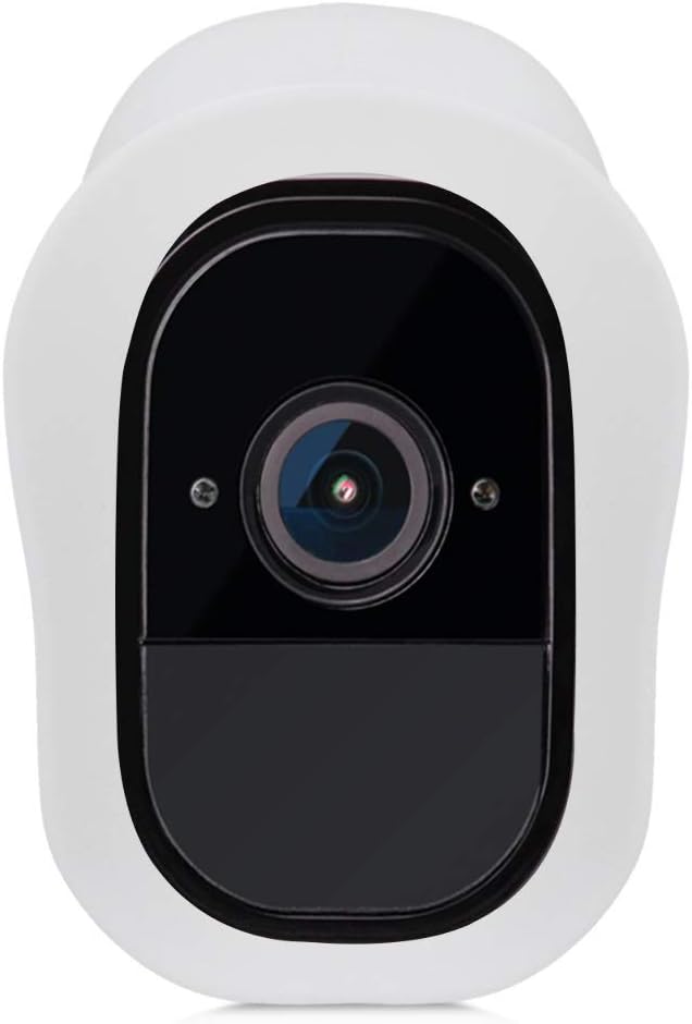 kwmobile Silicone Cover for Arlo Pro/Pro 2 Smart Cover - TPU Protective Camera Skin with Sun Shield - Weather-Resistant - White - Image 4