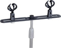 double mic holder Stereo bar Array Spacing Microphone Mount Holds 2 Mics XY and ortf Mic T-Bar Bracket, Fits 3/8" and 5/8" dual Mic Stands with Included Adapter by Unknown