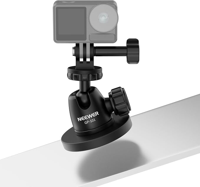 NEEWER Basics Magnetic Action Camera Mount for Car Video Recording, GP-101 | Compatible with GoPro DJI Action 6 Osmo 360 Pocket 4P 4 3 Xtra Muse Insta360 Luna Ultra X5 X4 X3 Ace Pro AKASO Accessories by Neewer