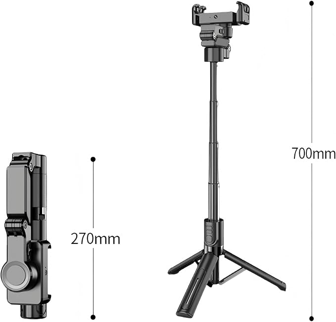 AI Tracking Gimbal Stabilizer for SmartiPhone - 360° Auto Face Follow, Bluetooth Remote, Anti-Shake Tripod for Vlogging/Live Stream, Metal Bracket with Gesture Control - Image 9