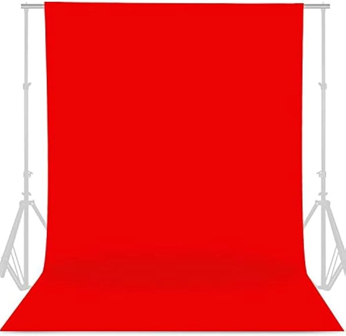 GFCC 6FT x 10FT Red Polyester Backdrop Curtain for Wedding Party Banquet,Fabric Backdrop | Versatile Screen for Studio, Video Recording, Portrait, Parties, Non-Reflective, Polyester, Easy Hang, High Density by GFCC