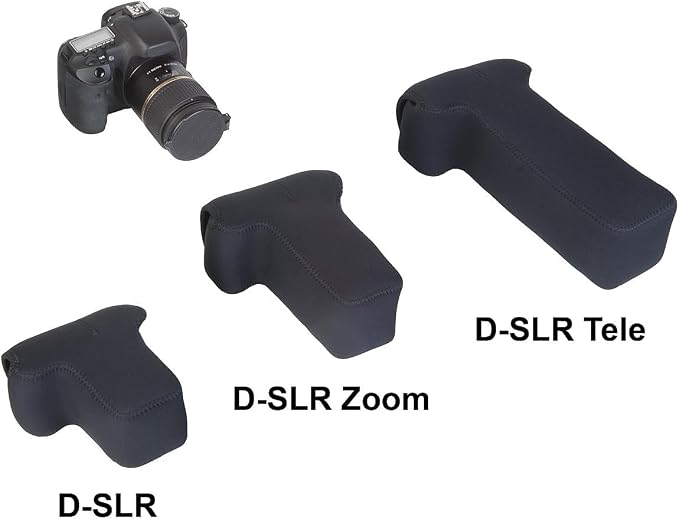 OP/TECH USA Soft Pouch – Compact digital camera case, lightweight accessories pouch, sleek neoprene sleeve for DSLR, perfect for backpacks & travel – durable protection in style | D-SLR| Black - Image 5