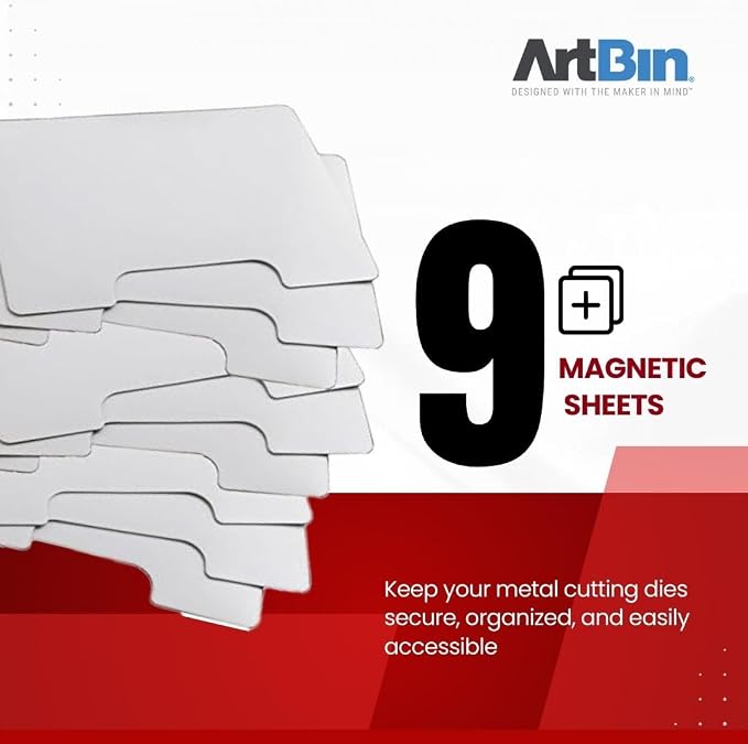 ArtBin 6979AA Magnetic Die Sheet Set 54-Pack, Die Organizers, Magnetic Organizer Sheets, 3 Sheets [2-Pack], White - Image 2