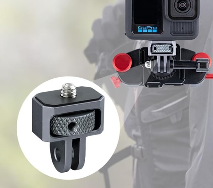 Aluminum Camera Tripod Adapter 1/4"-20 Conversion Adapter Mounts Compatible with Gopro Action Cameras Insta360 and Other Standard 1/4 Accessories, Quarter Inch Mount Adapter (Type CC) - Image 8