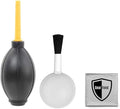 Dust Cleaner Kit Strong Cleaning Air Blower + Soft Brush Blower for Camera & Camcorder, Lens, LCD Screens, etc + Microfiber Cloth by GearFend