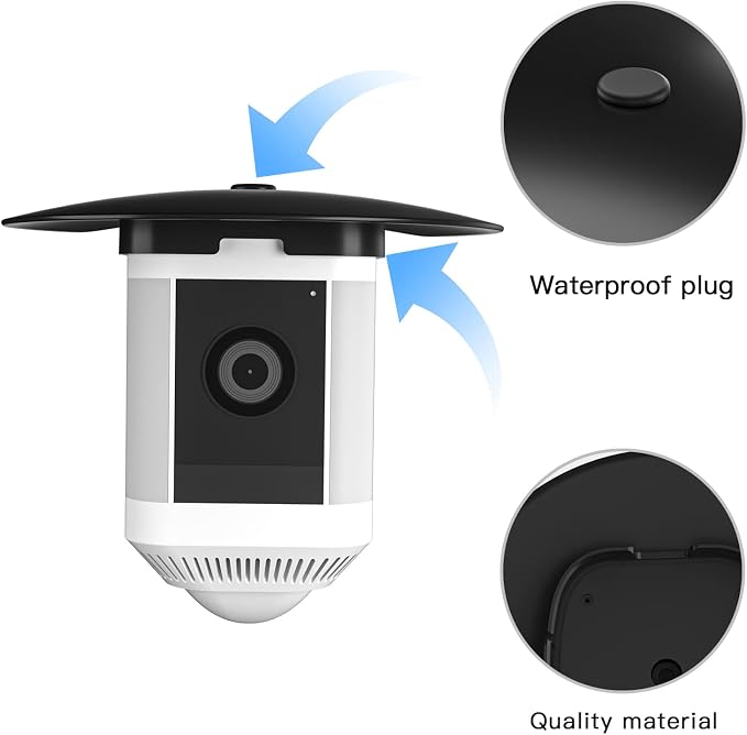 HOLACA Sun Rain Shade Camera Cover for Spotlight Camera Plus | Camera Shield Protective Case for Resistant UV, Easy to Install, Black - Image 4