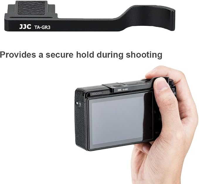 JJC Metal Thumbs Up Grip for GRIIIx GRIIIx HDF Ricoh GRIII GRIII HDF, Hot Shoe Cover Cap Protector for GR3x GR3x HDF GR3 GR3 HDF, Better Balance and Comfortable Secure Grip | Hot Shoe Cover Cap Protector for GR3x GR3x HDF GR3 GR3 HDF, Better Balance an... - Image 4