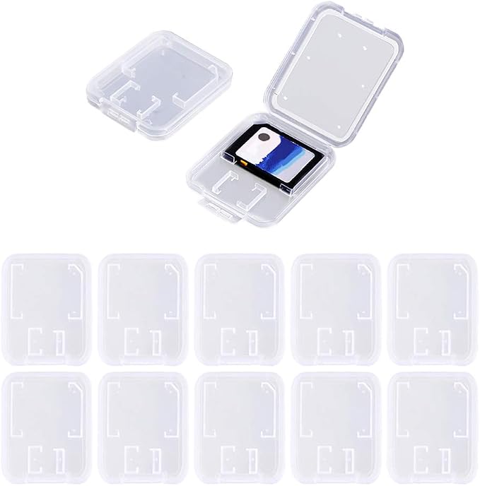 Clear Plastic Memory Card Case Compatible with SD SDHC SDXC Micro SD T-Flash Card (20 PCS) - Image 7