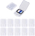 Clear Plastic Memory Card Case Compatible with SD SDHC SDXC Micro SD T-Flash Card (10 PCS) by SteelFever