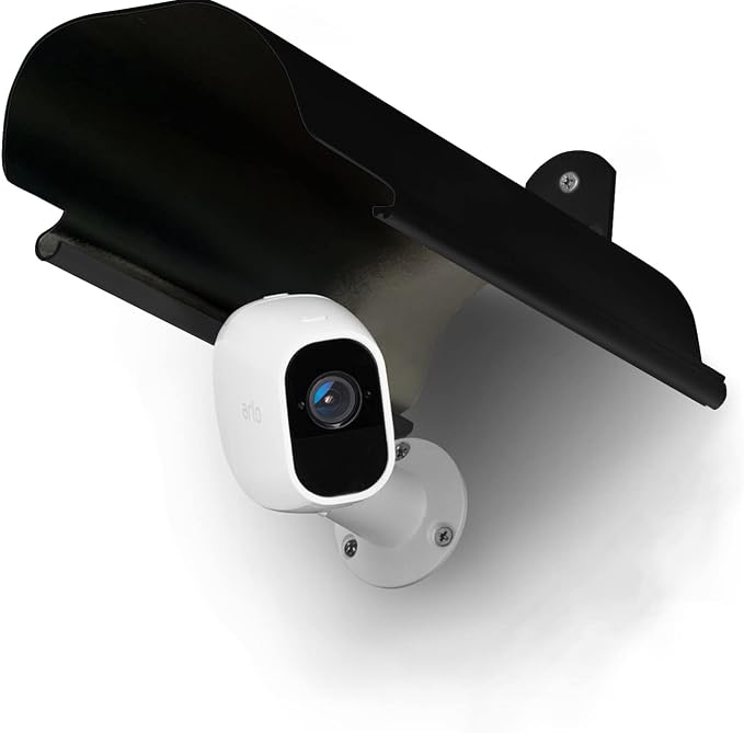 Uogw Sun Rain Shade Camera Cover Shield Works for Blink XT,XT2,(3rd Gen) XT3,XT4 (4th Gen),Arlo,Arlo Pro,WyzeCam,Nest,Ring,Protective Roof for Outdoor Security Cameras, Aluminum Alloy Material-White by UOGW