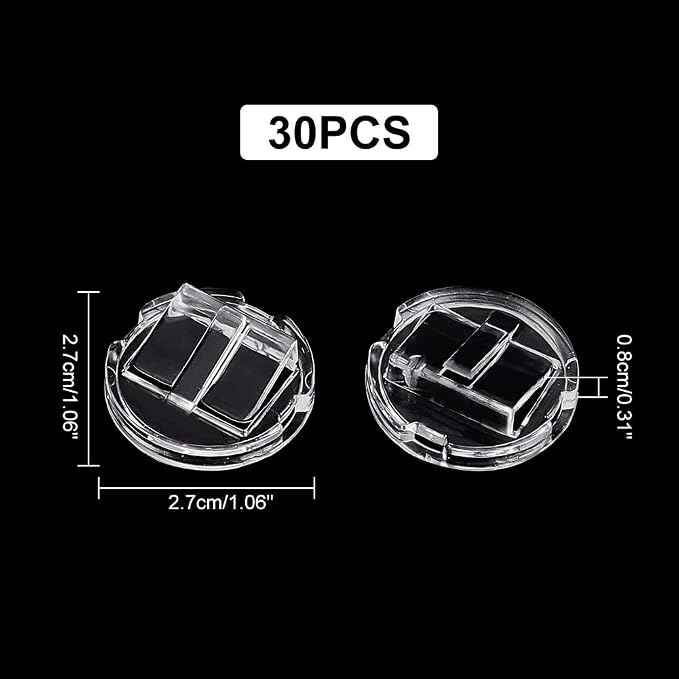 AHANDMAKER 30 Pc Acrylic Ring Display Holder - Transparent Ring Showcase for Selling, Wedding & Home Retail Showcase, Round - Image 2