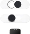 2pcs Cell Phone Front Camera Cover for Android Pixel Galaxy iPad | Centered Single Camera Slide Privacy Protection, Web Cam Protector for Computer Laptop Ultra-Thin Webcam Cover (Black) by Unknown