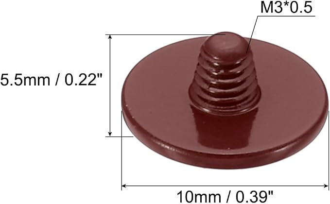 PATIKIL Camera Shutter Button, 3 Pack Soft Shutter Release Button Pure Copper Camera Button Convex Suitable for Nikon for Fujifilm for Leica DSLR/SLR Camera, Dark Red - Image 2