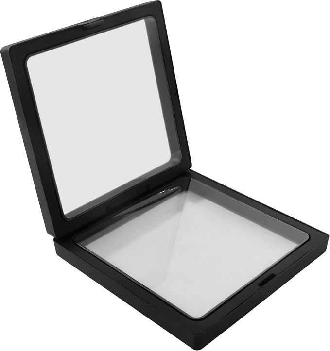 20Pcs 3D Floating Display Case, 4.3x4.3Inch | Clear Film, Jewelry Storage Box, For Coin Fossils Rocks/Collectors, 3D Floating Coin Display Stand - Image 2