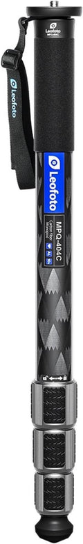Leofoto MPQ 40mm Monopod, Premium Carbon Fiber, Water-Resistant, Convertible Mounting Stud, Wrist Strap (MPQ-404C) by TAKINGITFURTHER-LEOFOTO