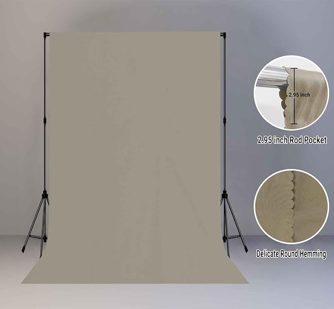Grey Photography Backdrop for Photoshoot, Fabric 6x9ft | Polyester Studio Photo Backgrounds, Non Reflective, Easy to Hang, for Portrait Shoot, Product, Party Decor, Video Creation - Image 2