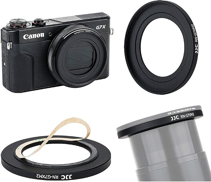 Metal 49mm Filter Lens Adapter with Cap for Canon PowerShot G7X III II G5X | Aluminium Alloy G7XM3 G7XM2 G7X G5X 49mm Filter Adapter, w Snap-On Lens Cap & Cap Keeper String,Installing UV CPL ND Filter - Image 4