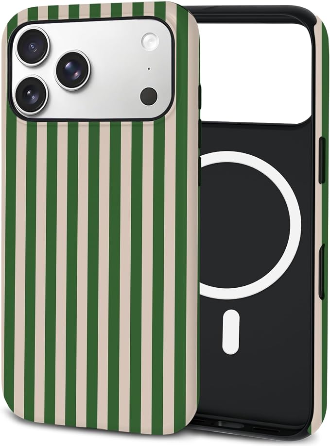 TPU Phone Case for iPhone 17 Pro, MagSafe Wireless Charging Compatible, Shockproof Slim Fit Protective Cover with Anti-Yellowing & Raised Camera Protection (Stripe 2, iPhone 17 Pro(6.3")) by Unknown