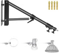 NEEWER Wall Mounting Triangle Boom Arm for Photography Light, Strobe | For Monolight, Softbox, Umbrella, Reflector, Ring Light, Supports 180 Degree Rotation, Max Length 4 Feet/125cm, Black by Neewer