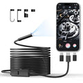 Endoscope Camera with Light, 1920P HD Borescope Inspection Camera | with 8 Adjustable LEDs, IP67 Waterproof Semi-Rigid Snake Cable for Android, iPhone, and iPad(16.4ft, Single Lens) by CTEOUNPT