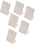 888 Display USA, Inc 6 Pieces White Leatherette Leaning Earring Stands/Jewelry Displays 3.5 Inches Tall (White Leatherette, 6) by 888DisplayUSA