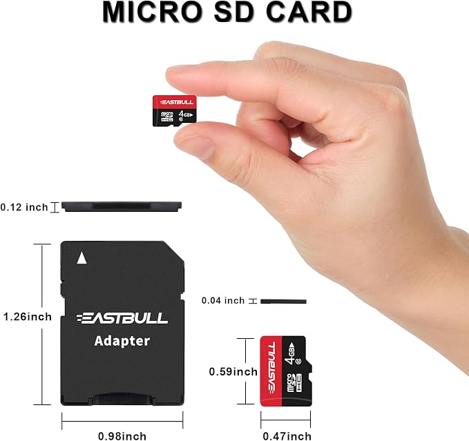 4GB 5-Pack of Micro SD Cards, EASTBULL 4GB SD Card Pack with 2 Adapters | 90MB/s Full HD Video SDHC Class 10 UHS-I U1 Micro Memory Cards 4G for Surveillance Security Cam (5 Units) - Image 6