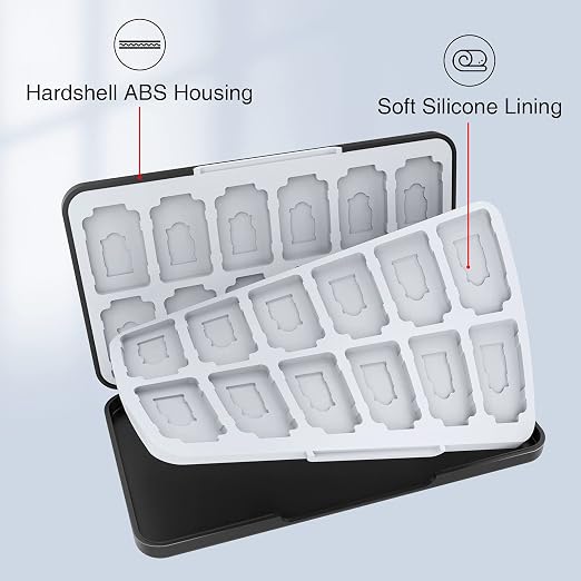 HEIYING Switch Game Case with 48 Precise Slots for Nintendo Switch 2 / OLED | Portable Game Card Holder, Hard ABS Shell with Soft Silicone Lining, Precise Card Slots,Magnetic Closure for Easy Access - Image 4