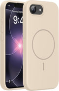miracase Magnetic for iPhone 17e Case & iPhone 16e Case, [Soft Anti-Scratch Microfiber Lining], Compatible with MagSafe, Silicone Shockproof Protection Phone Case for iPhone 17e/16e, Sand by Miracase
