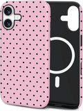 TPU Phone Case for iPhone 16, MagSafe Wireless Charging Compatible, Shockproof Slim Fit Protective Cover with Anti-Yellowing & Raised Camera Protection (Polka dot 4, iPhone 16) by Unknown