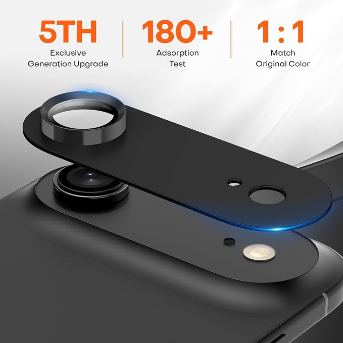 for iPhone Air Camera Lens Protector-Black | Aluminum Alloy, Tempered Glass Camera Cover, Nano Reinforced Adhesive, Accessories, Anti-Drop, Anti-Scratch, Case Friendly - Image 3