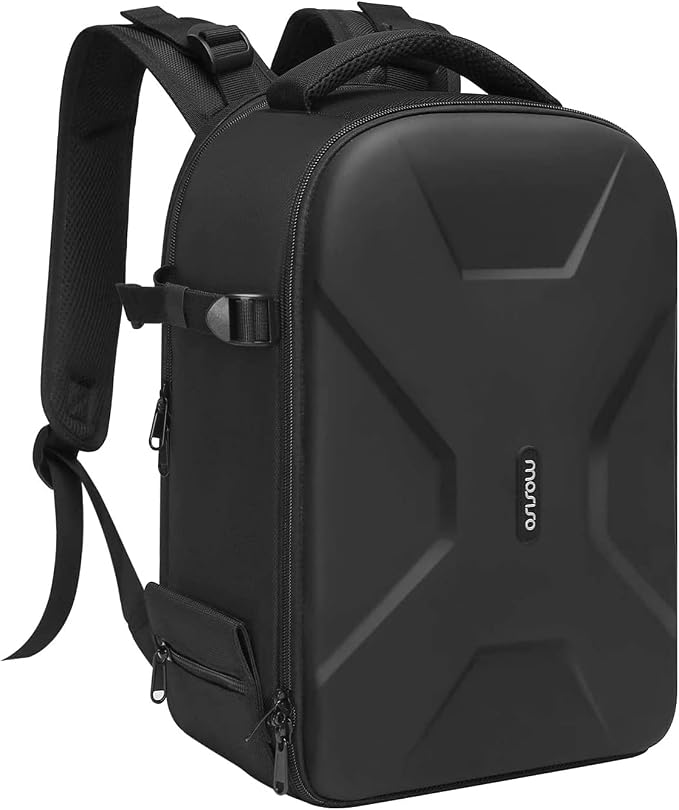 MOSISO Camera Backpack, DSLR/SLR/Mirrorless Photography Camera Bag | Waterproof Hardshell Bag with Insert&Tripod Holder&Laptop Compartment Compatible with Canon/Nikon/Sony, Black by MOSISO