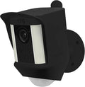 Fintie Silicone Case for Ring Spotlight Battery Cam, Black | Weather Resistant Soft Protective Cover, Dustproof Camera Skin, Hat Brim Design, Easy Slip-On Installation by Fintie
