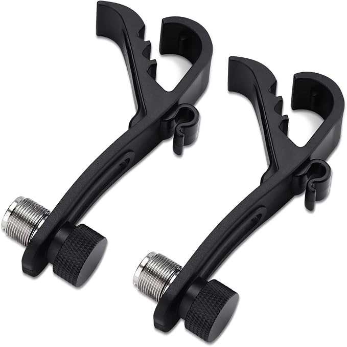 Facmogu 2PCS Drum Microphone Clip, Adjustable Mic Mount Clamp Holder | Mic Securing Clip Shockproof Drum Mounts | For Professional Drum Recording Studio Drum Recording Musical Instrument - Image 2